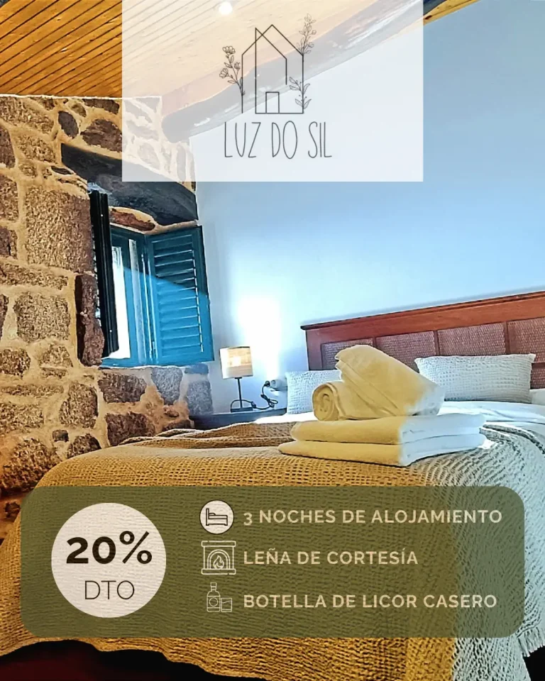 Cartel con descuento del 20% en estancia