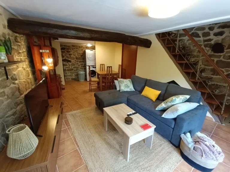 Salón acogedor de piedra